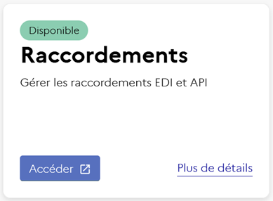 Cliquer sur l'application Raccordement